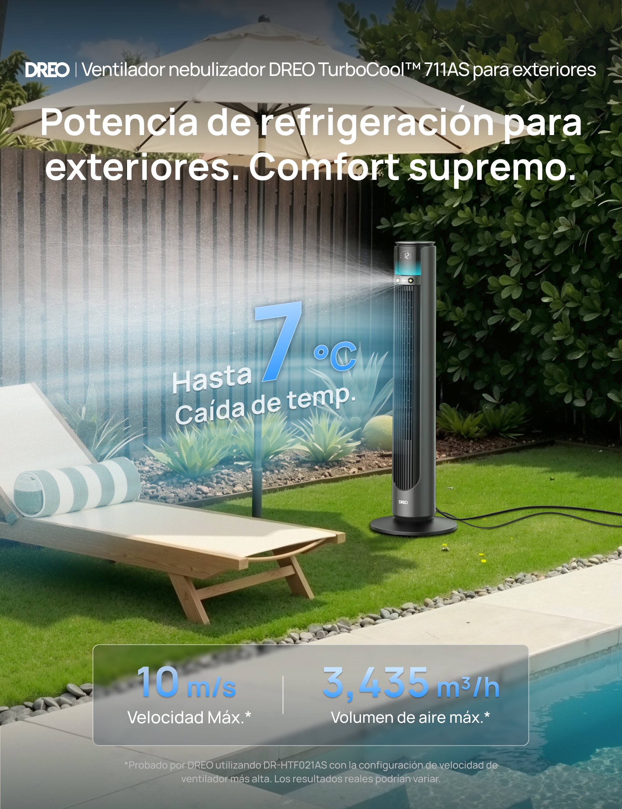 Ventilador nebulizador TurboCool™ 711AS